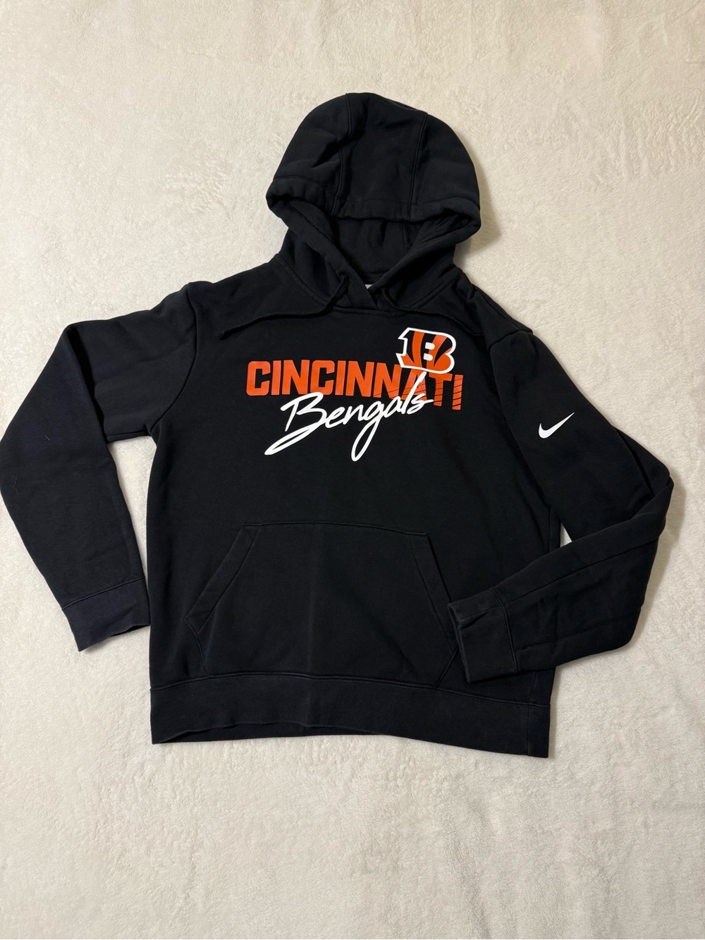 Men’s  Cincinnati Bengals NFL Officially Licensed Black Hoodie Sweatshirt Sz S